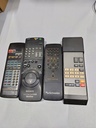 LOT OF 4 Remote Controls Sanyo RB-T44 Sony RMT-V159B Schneider Unknown Not Teste