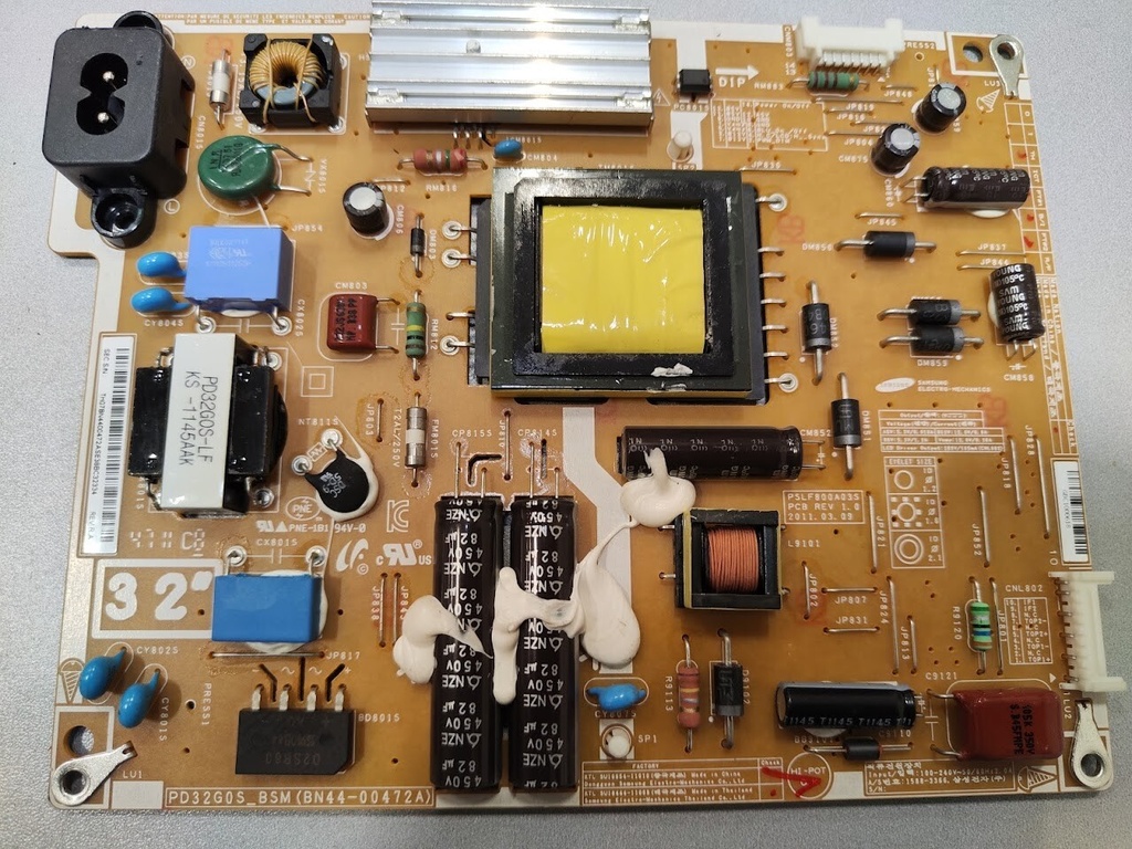 Samsung Power Supply Board PD32G0S_BSM BN44-00472A for Parts Repair Untested 32'