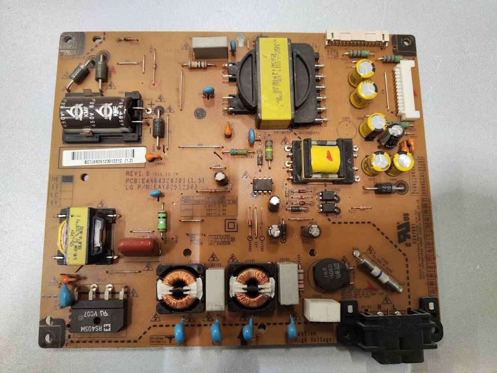 LG EAX64324701 Power Supply Board EAY62512301 TV Part Untested for Repair