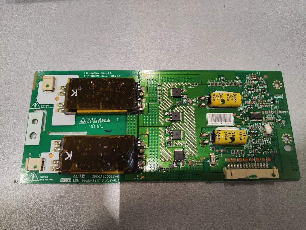 LCD Inverter Board LG 6632L-0627A PNEL-T912 D REV:0.3 Fully Working