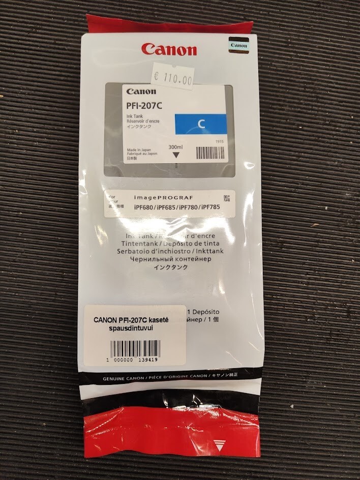 Canon PFI-207C Tintenpatrone Cyan 300ml NEU
