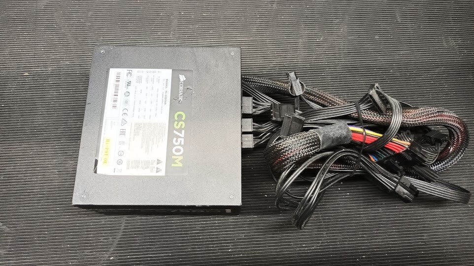 Corsair CS750M 75-010709 750W Power Supply Without Power Cord Used Working
