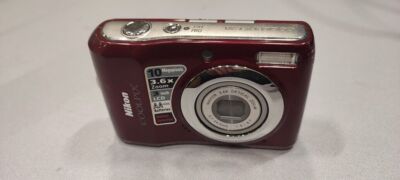 Cámara digital Nikon COOLPIX L20 10,0 MP rojo profundo no funciona para piezas