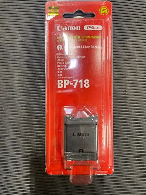 Batería de iones de litio Canon BP-718 (1790 mAh) nueva sin usar embalaje...