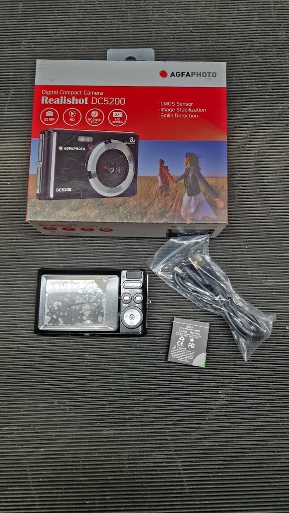 AgfaPhoto DC5200 21MP 2.4 LCD Cámara Digital Negro No Funciona Para Piezas