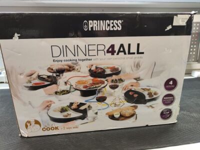 Princess 01.103080.01.001 Dinner 4 All Electric Grill Used Working