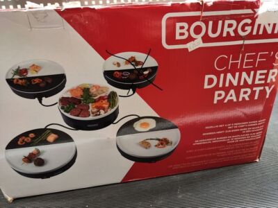 Bourgini Chef's Dinner Party Grill Used Working No Accessories One Heated Sole