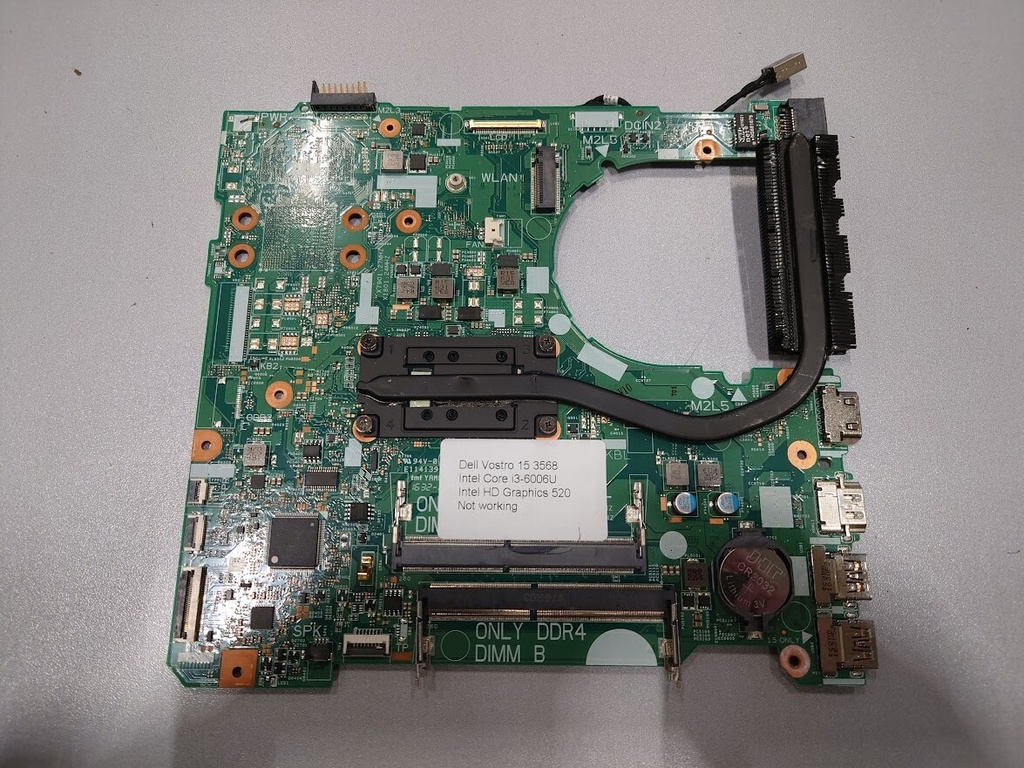 Dell Vostro 15 3568 Motherboard Intel Core i3-6006U Intel HD Not Working