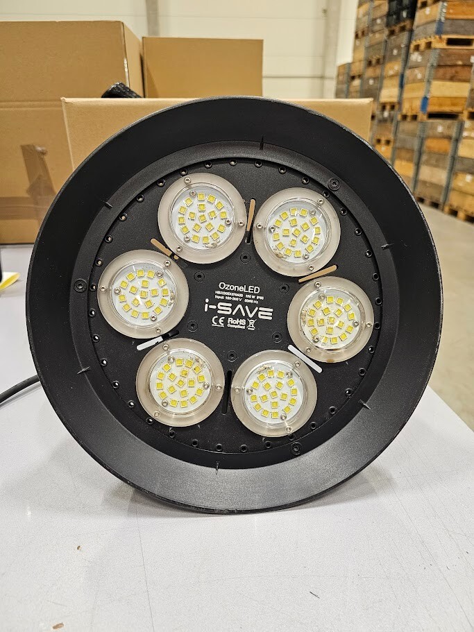OzoneLED i-SAVE 150W High Bay Light IP65 100-240V 5800K – Not Tested, For Parts