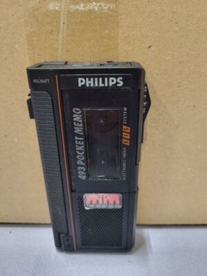 Philips Pocket Memo 493 MiniCassette Voice Recorder Not Working For Parts