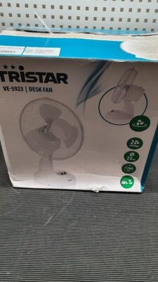 Tristar VE-5923 Oscillating Desk Fan 40cm Used Working With Box