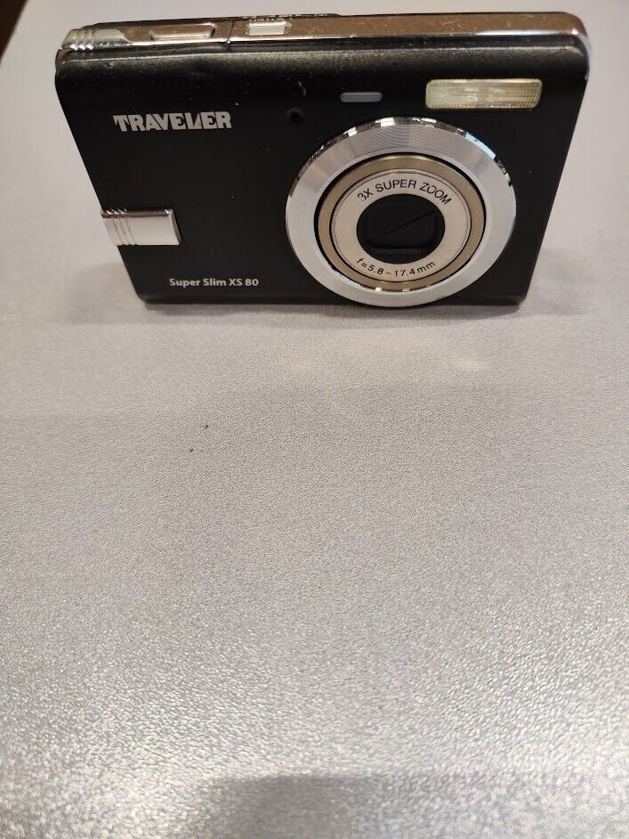 Traveler Super Slim XS 80 8MP Digital Camera 3X Optical Not Working For Parts