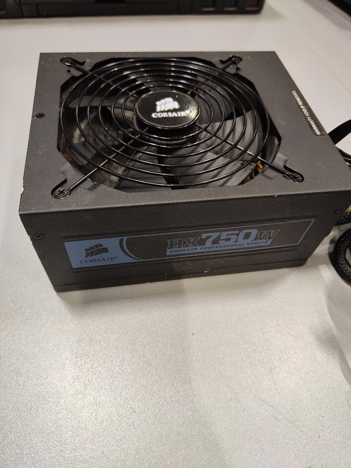 Corsair HX750W SMPSU-750HX Power Supply Without Power Cord Used Working
