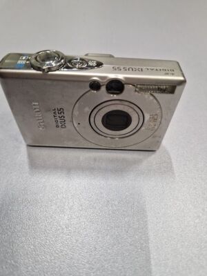 Cámara digital Canon IXUS 55 5,0 MP 3x zoom óptico plateado no funciona piezas