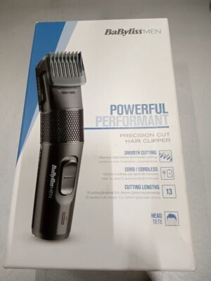 BaByliss E786E MEN Hair Clipper Precision Cut Rechargeable Beard Used Working