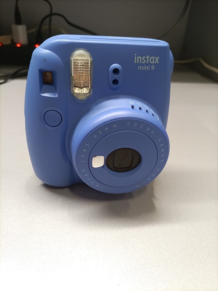 Fujifilm Instax Mini 9  Instant Camera Blue Used Not Working For Parts Only