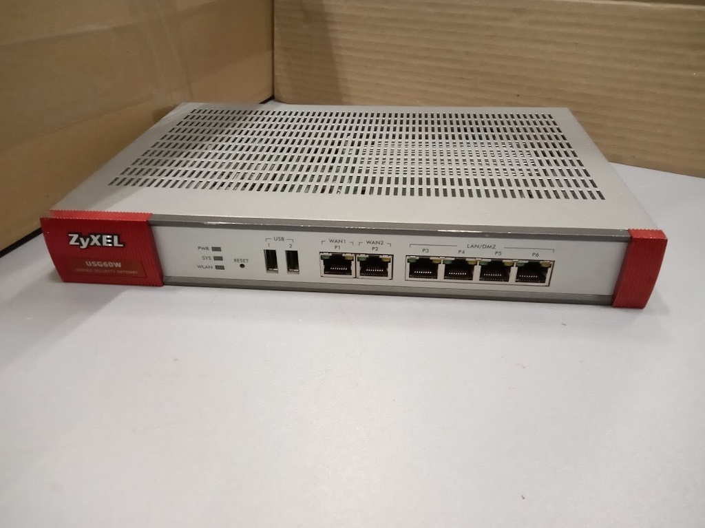 Zyxel USG60W Unified Security Gateway 12V 3A China   Not Tested For Parts