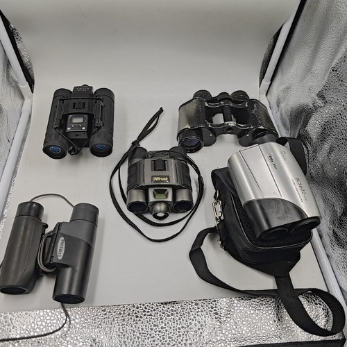 Lot of 5 Binoculars - For Parts, Various Damages, No Accessories