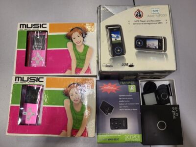 Lot of 5 Old Various Models MP3 Players Used NOT WORKING