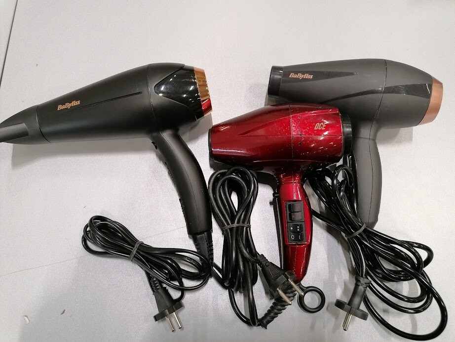 LOT of 3  Babyliss/Oce Various Models Hair Dryers Not Working For Parts