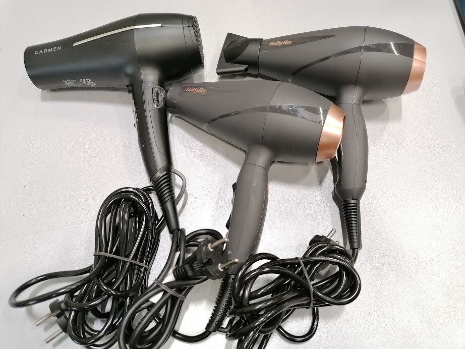 LOT of 3  Babyliss 6709DE Carmen HD2275/01  Hair Dryers Not Working For Parts