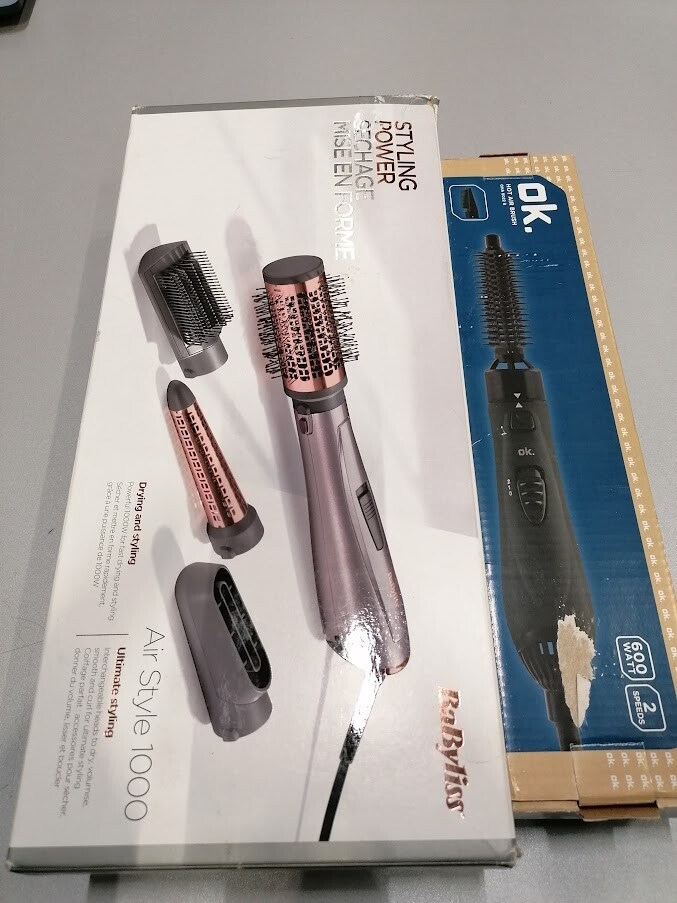 Lot of 2 Babyliss Air Style 1000 & OK Shape Styler  Not Working For Parts