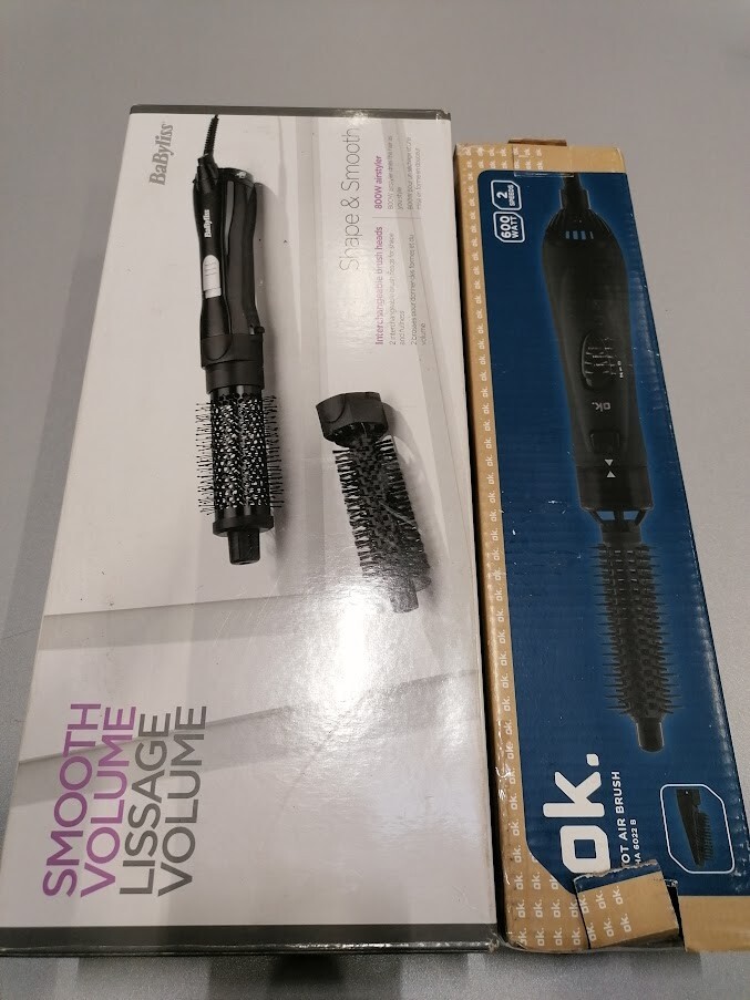 Lot of 2 Babyliss Shape & Smooth Styler and OK Rotating Hot Air Brush Not Work