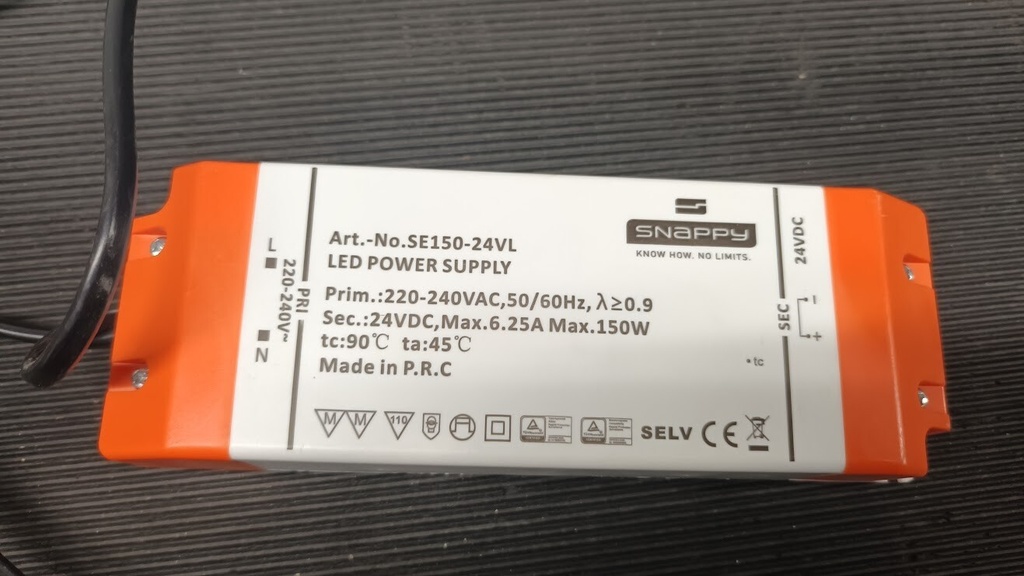 Snappy SE100-24VL LED Power Supply - 24VDC, 100W Max, Used, Untested, Cut Cables