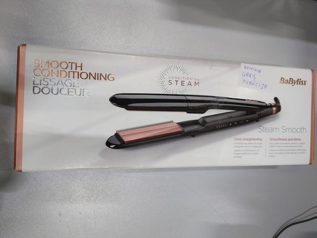 Babyliss Straightener Steam Smooth ST493E Used Working Defect: Steam Not Working