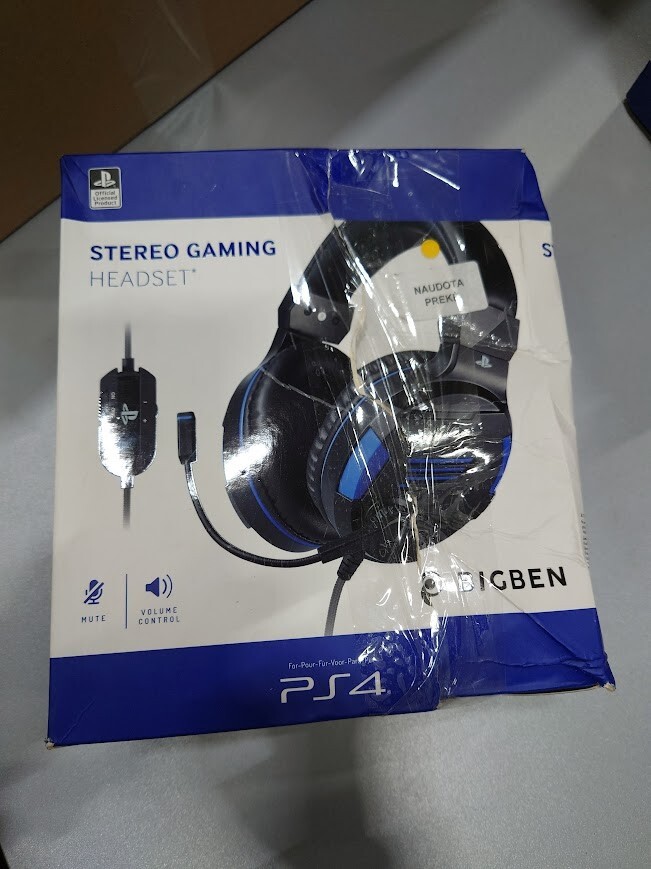 Bigben Wired Stereo Headset For PS4 Used Working With Original Packaging