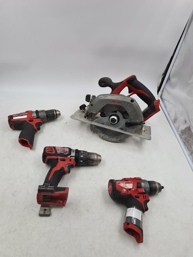 Milwaukee Power Tools Lot - 3 Drills & Circular Saw, For Parts/Repair