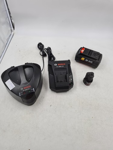 Lot of 4 Bosch Power Tool Chargers & Batteries - For Parts/Repair