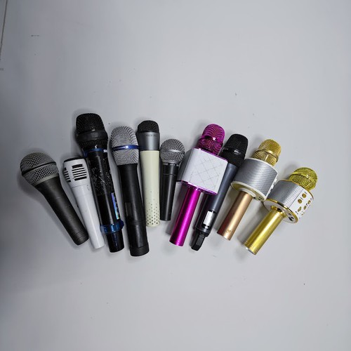 Lot of 10 Mixed Microphones - Various Colors/Models, Used