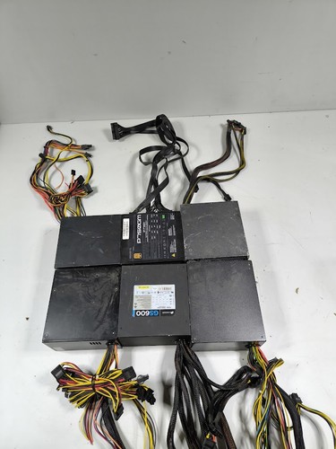 Lot of 6 Non-Working Power Supplies - Signs of Use, For Parts