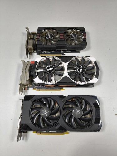 Lot of 3 Graphics Cards - Non-Working, Signs of Use, No Packaging