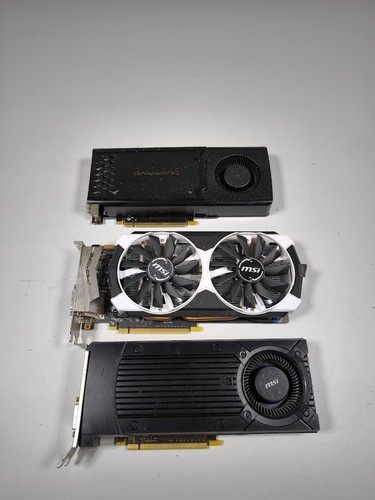 Lot of 3 Graphics Cards - Non-Working, Signs of Use, No Packaging