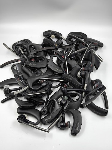 Lot of 40 Mixed Brands Headsets - For Parts, Signs of Wear