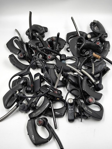 Lot of 40 Bluetooth Headsets - For Parts, Various Brands & Models