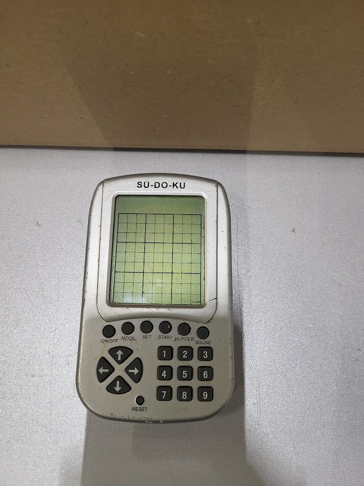 Handheld Sudoku Electronic Game Fully Working, Classic Puzzle Device Non-Working
