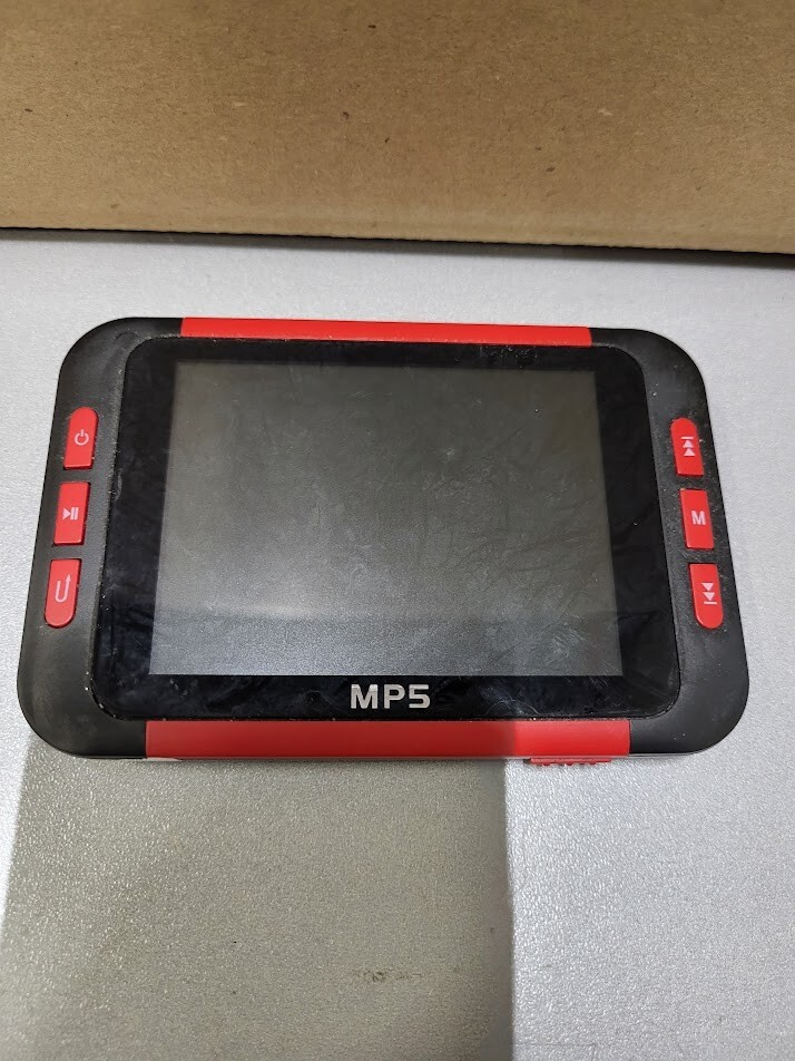 MP5 Handheld Multimedia Device - Black & Red For Parts or Repair