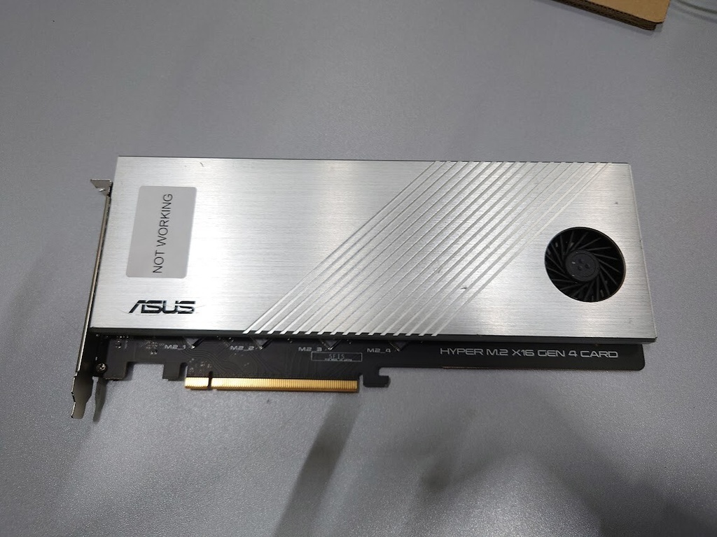 ASUS Hyper M.2 X16 Gen 4 PCIe Expansion Card Not Working For Parts