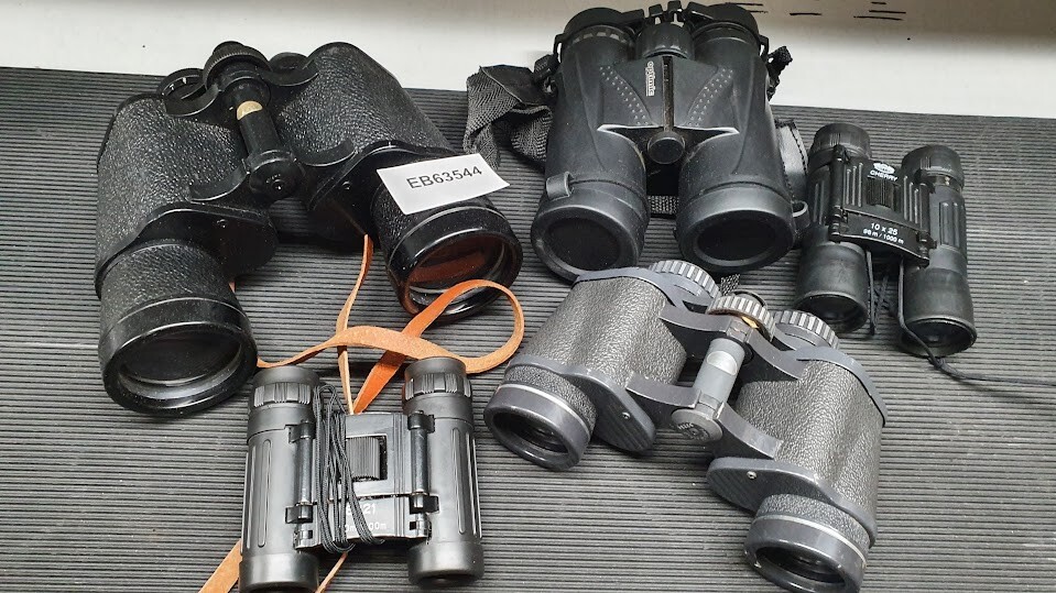 Lot of 5 Binoculars Various Models And Brand Used Working