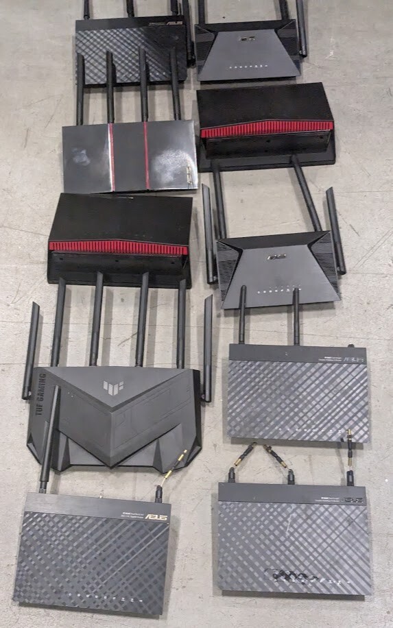 LOT OF 10 ASUS Various Model Router  WiFi  Not Working For Parts