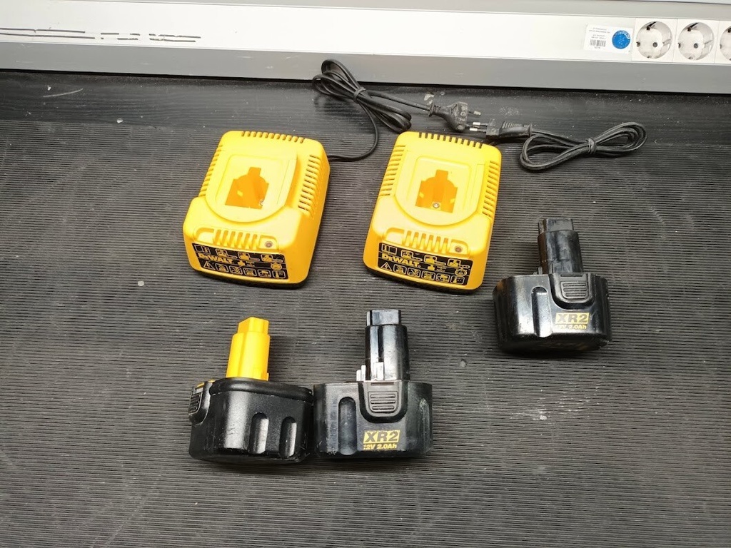 Lot of 5 DEWALT Power Tool Battery Chargers – Used, Fully Functional Has Scratch